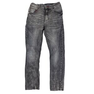 Wrangler Charcoal Gray Slim‎ Straight Fit Denim Jeans Boy's Size 16R 26x29
